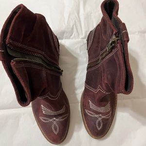 Sundance Burgundy ankle boots